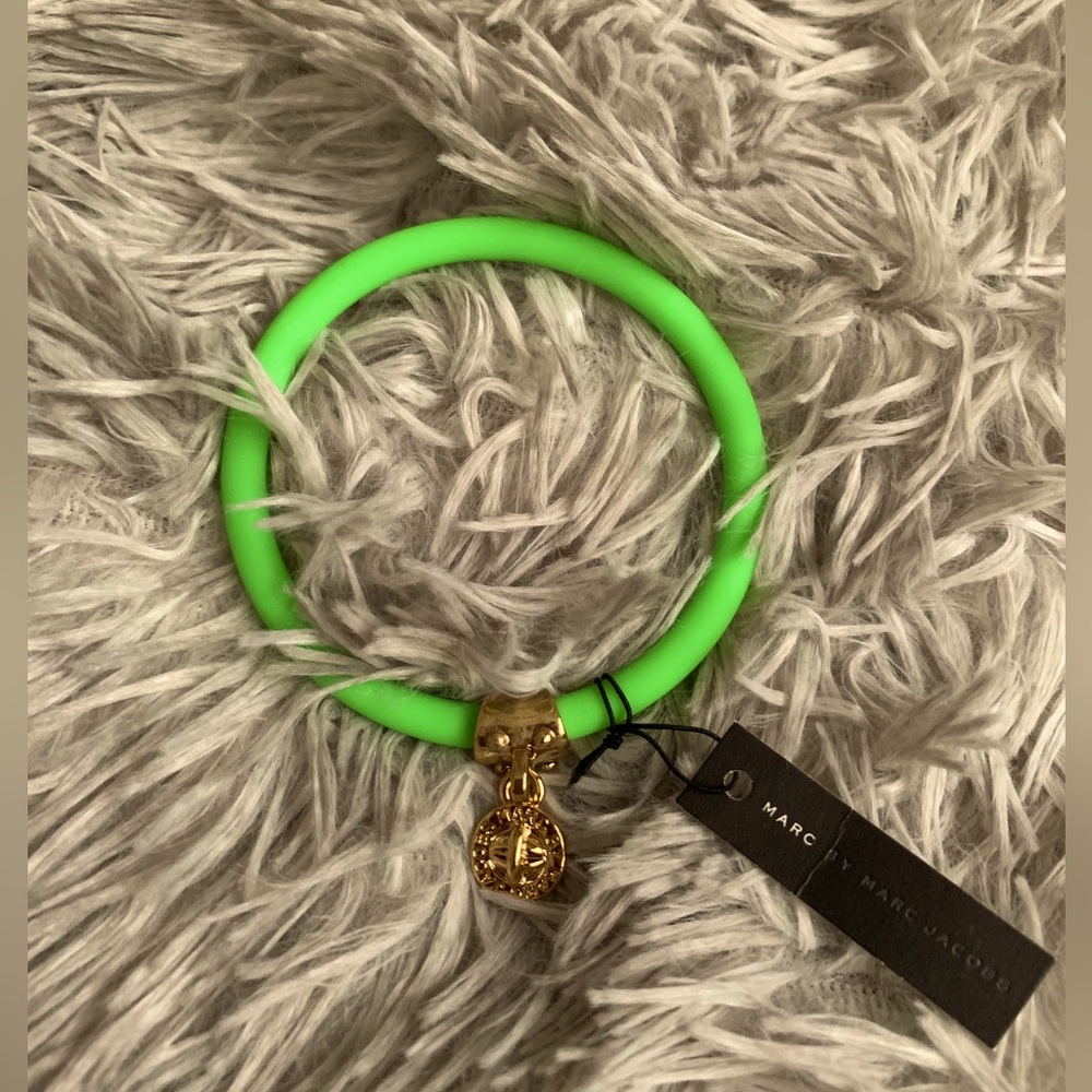 COPY - Marc by Marc Jacobs Fun Durable Rubber Bracelet with Gold Marc Jacobs Ch…